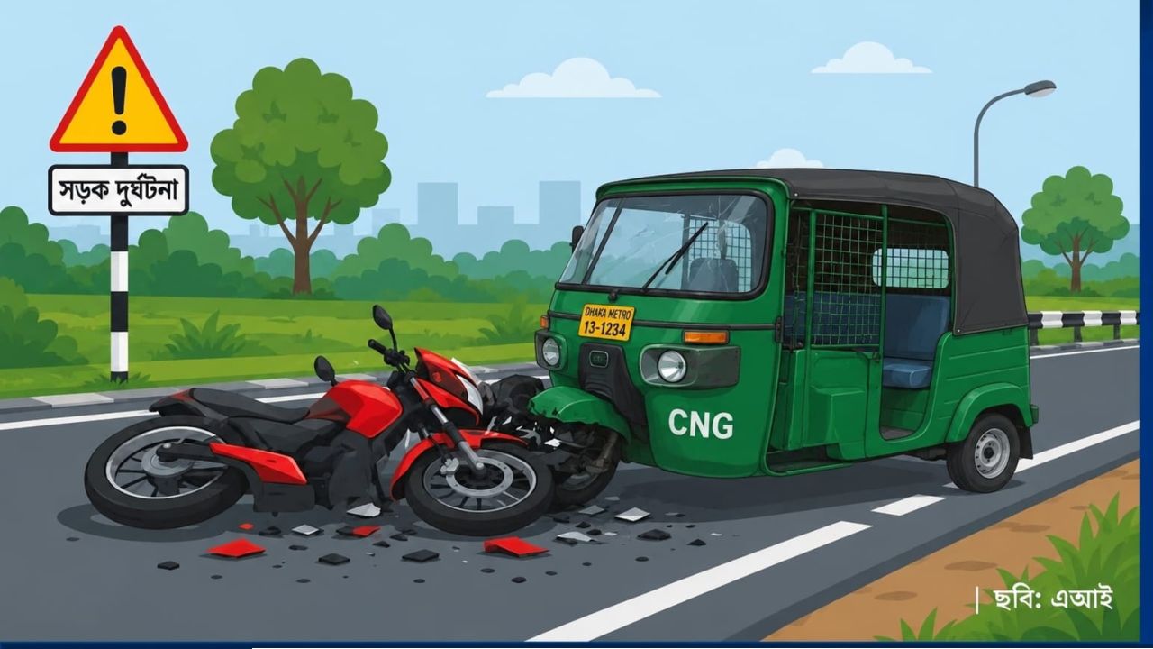 কুলিয়ারচরে সড়কে প্রাণ গেল ৩ জনের 