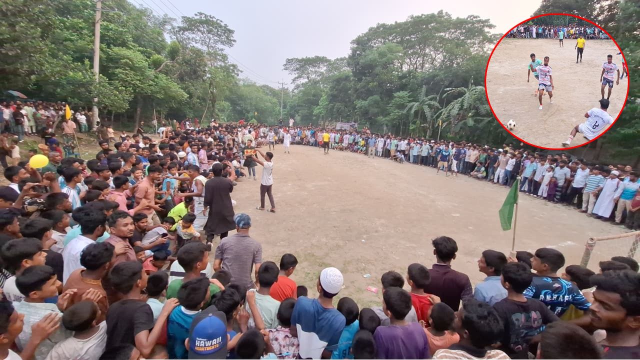 রুদ্ধশ্বাস ফাইনালে চ্যাম্পিয়ন ‘মাই ড্রিমস্’: নোয়াপাড়া মাঠে ফুটবল উৎসব