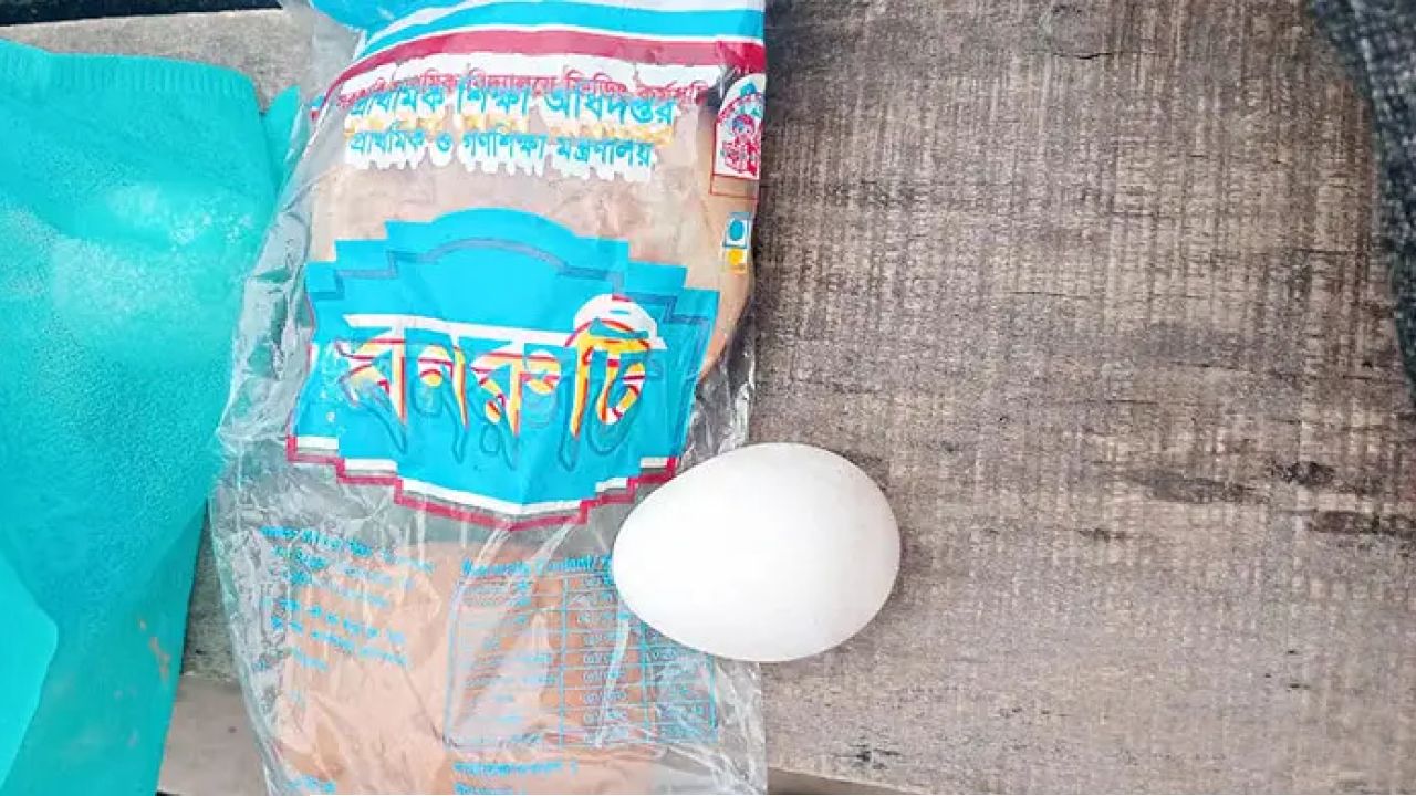 মিঠামইনে মিড ডে মিলে শিক্ষার্থীদের দেওয়া হলো কাঁচা ডিম